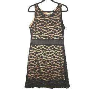 Young Thread  Womens Large HOCO Black Lace Nude Dress Sleeveless Party Cocktail